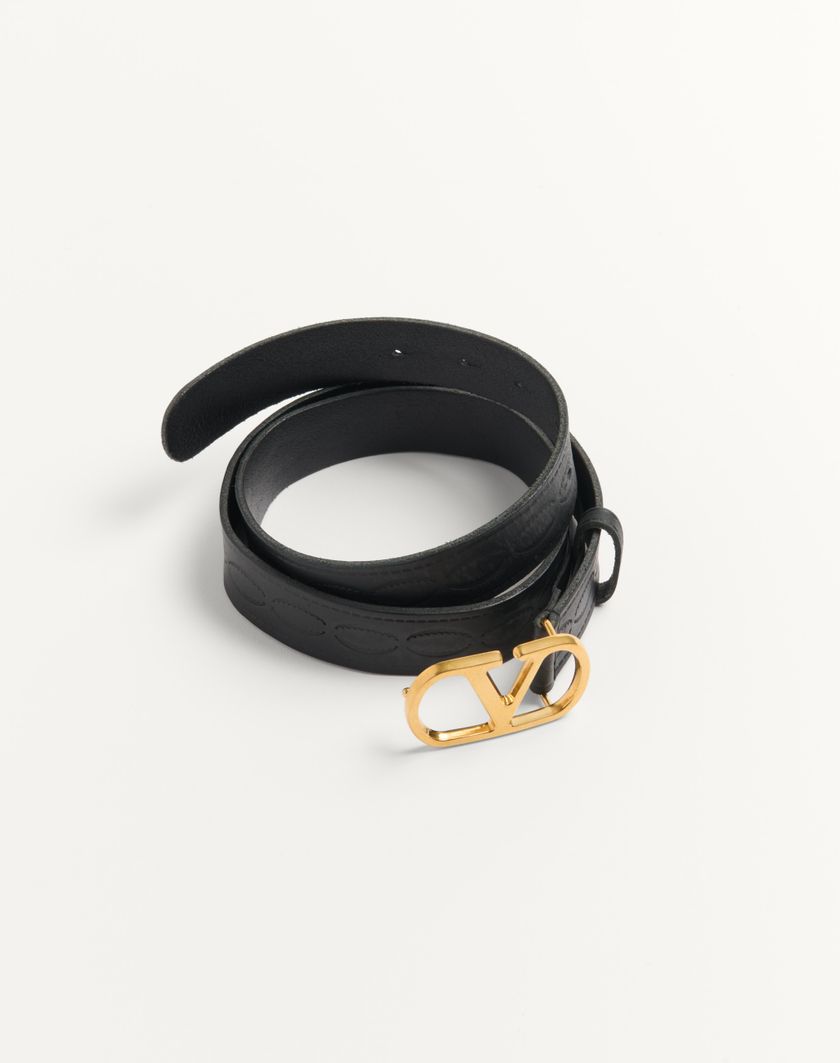 Valentino Handbags Cintura Vlogo Signature In Vitello 30 Mm per Uomo in Nero | Valentino IT I Più Venduti
