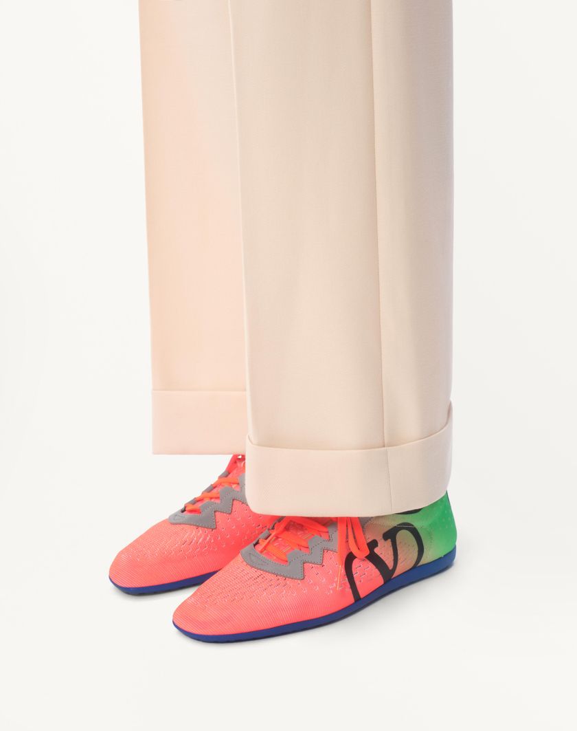 Valentino Handbags Sneaker Chromathon In Tessuto Tecnico per Uomo in Lime/orange Fluo/nero/grigio | Valentino IT Nuova