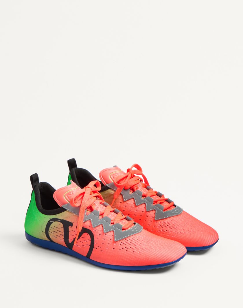 Valentino Handbags Sneaker Chromathon In Tessuto Tecnico per Uomo in Lime/orange Fluo/nero/grigio | Valentino IT Nuova
