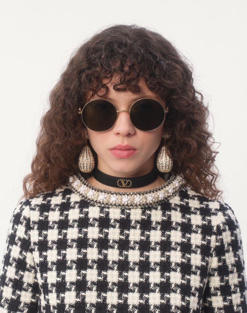 Valentino Handbags Choker Valentino Garavani Vlogo Signature In Pelle E Metallo per Donna in Nero | Valentino IT Italia