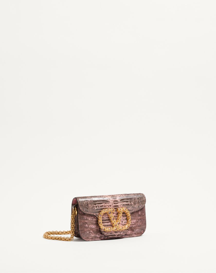 Valentino Handbags Borsa Piccola A Spalla Valentino Garavani Locò In Tejus Con Logo Gioiello per Donna in Verde | Valentino IT Nuovo