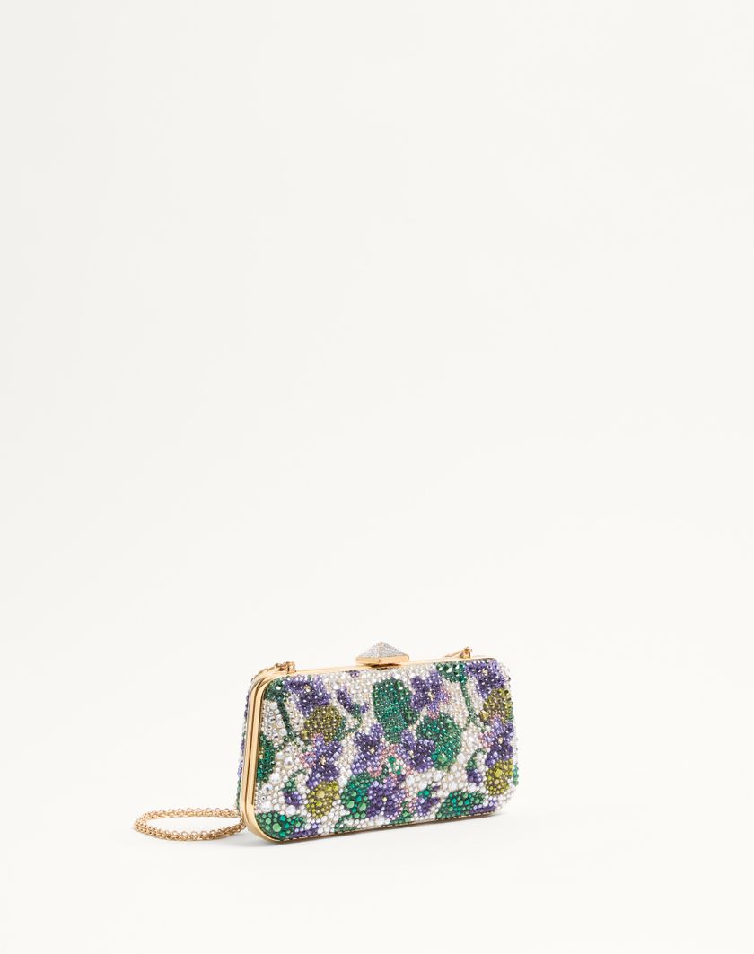 Valentino Handbags Minaudiere Carry Secrets Con Strass Motivo Floreale per Donna in Multicolor | Valentino IT Qualità Garantita
