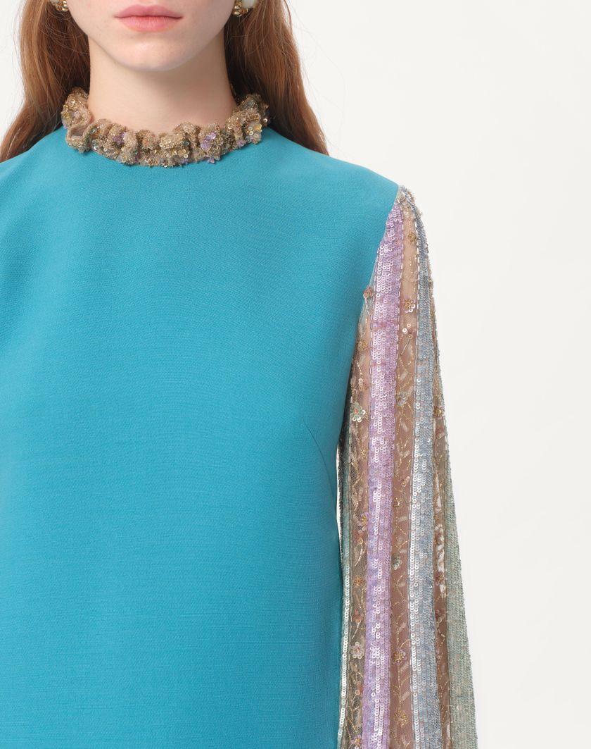 Valentino Handbags Abito Corto In Crepe Couture Ricamato per Donna in Multicolor | Valentino IT Acquista Ora
