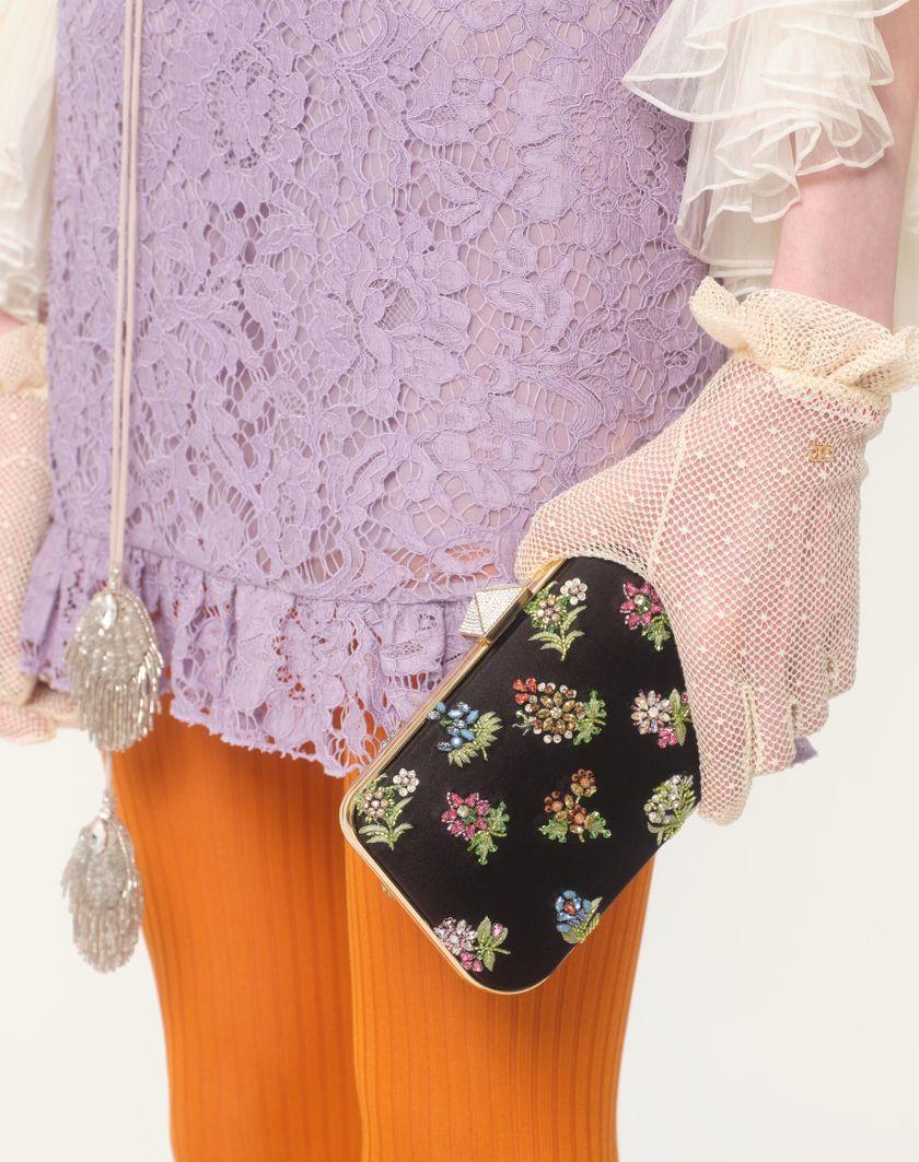 Valentino Handbags Abito Corto In Heavy Lace Ricamato per Donna in Multicolor | Valentino IT Affare Del Giorno