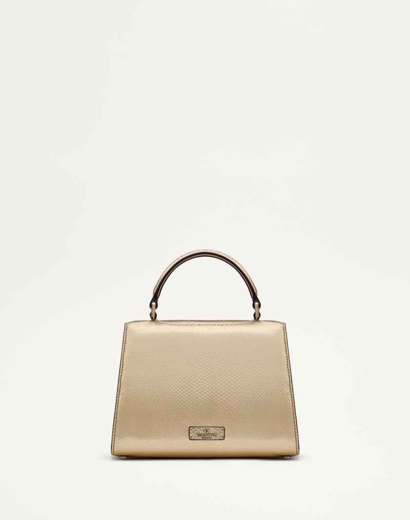 Valentino Handbags Borsa A Mano Piccola Valentino Garavani Vsling In Karung Metallizzato per Donna in Platino/beige/crystal Gold | Valentino IT Offerte