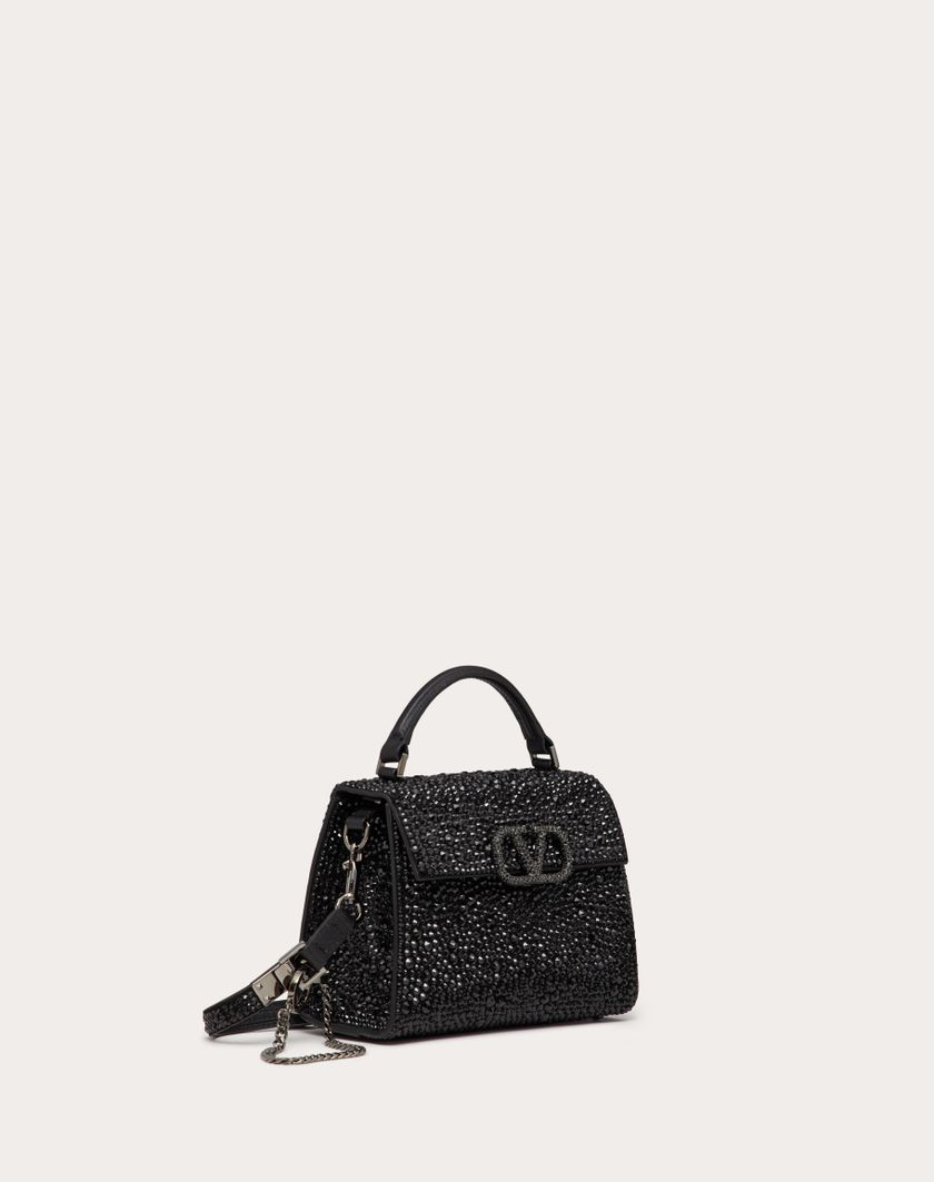 Valentino Handbags Borsa A Mano Mini Vsling Con Ricamo Sparkling per Donna in Jet | Valentino IT Hotsell