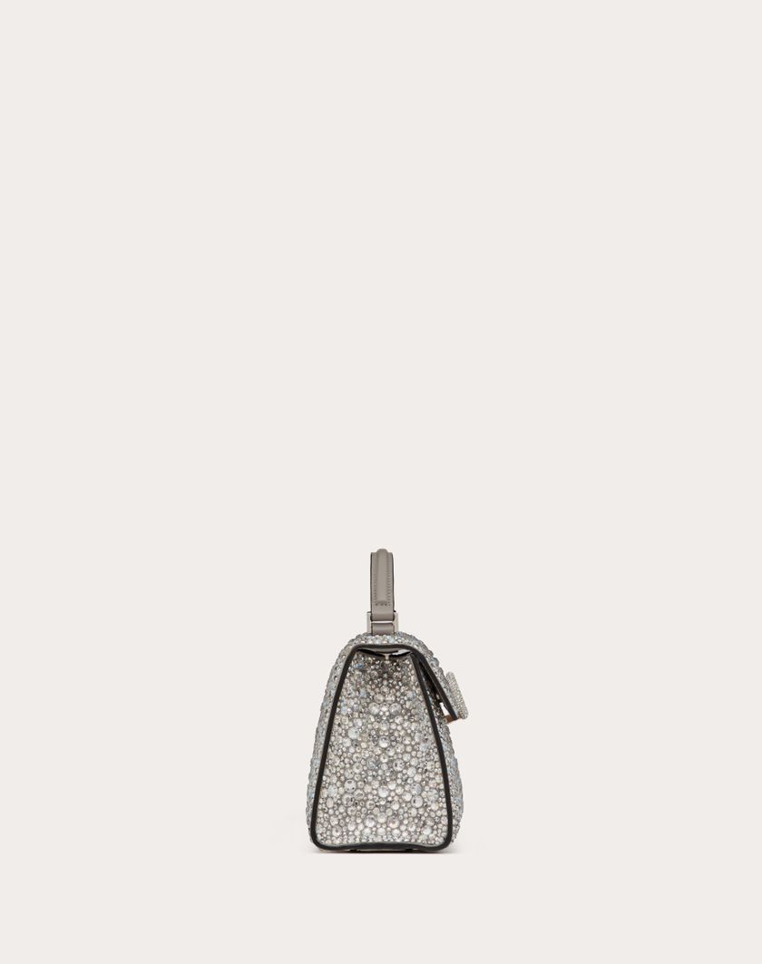 Valentino Handbags Borsa A Mano Mini Vsling Ricamata per Donna in Crystal | Valentino IT Vendita Calda