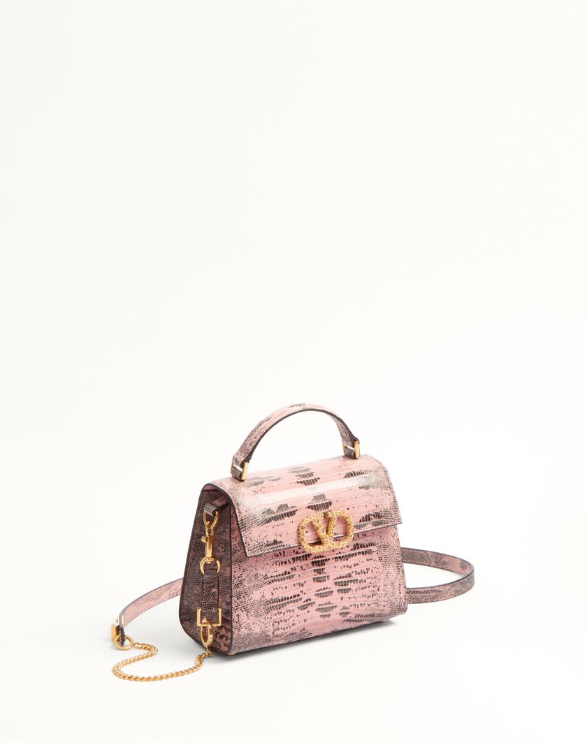 Valentino Handbags Borsa A Mano Mini Valentino Garavani Vsling In Tejus Con Logo Gioiello per Donna in Rosa | Valentino IT Vendita Economica