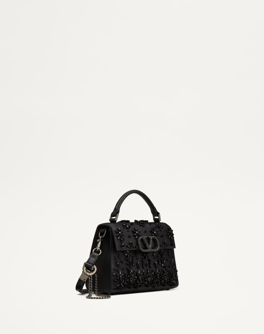 Valentino Handbags Borsa A Mano Mini Valentino Garavani Vsling Ricamata per Donna in Crystal/rose Cannelle | Valentino IT Qualità