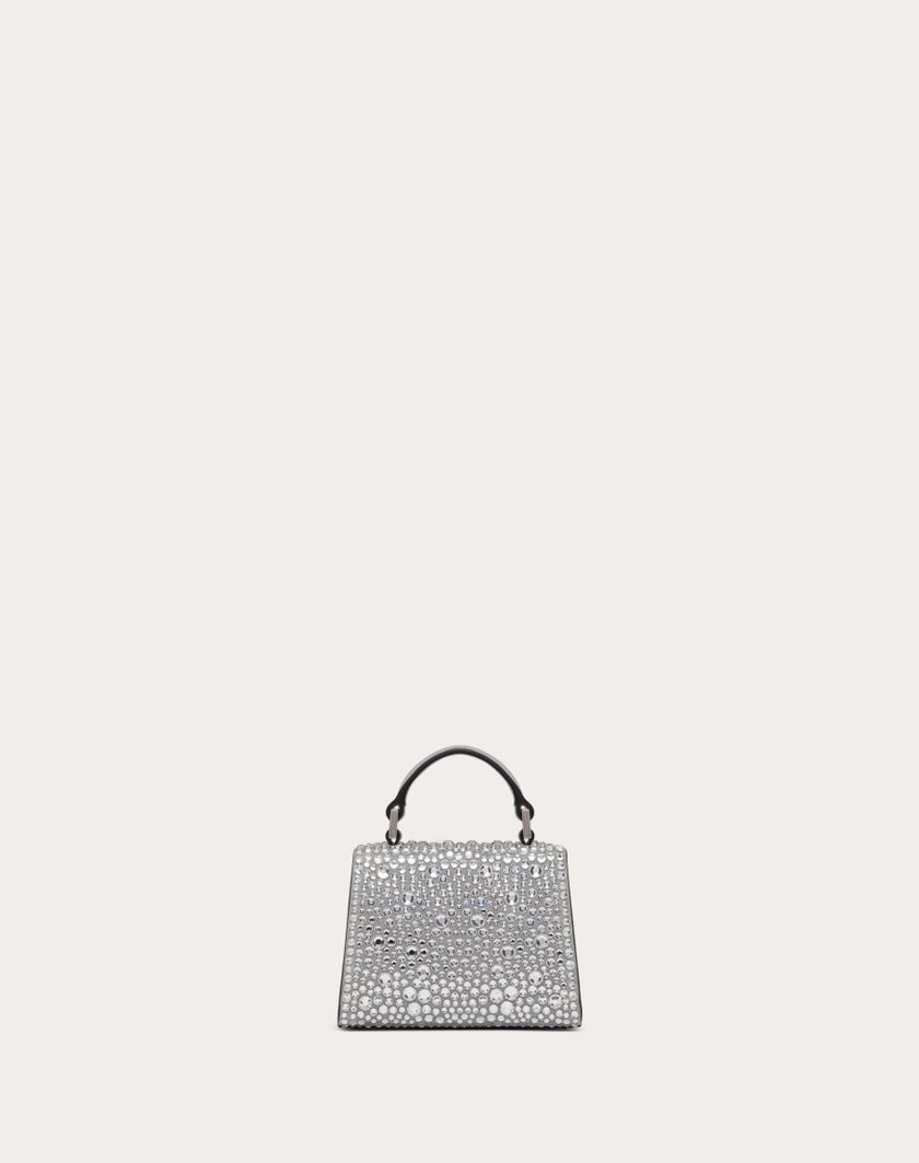 Valentino Handbags Borsa A Mano Micro Vsling Ricamata per Donna in Grigio/crystal | Valentino IT Pezzi Unici