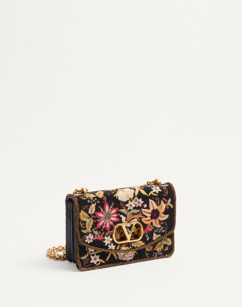 Valentino Handbags Borsa A Spalla Valentino Garavani Vain Ricamata per Donna in Multicolor/nero | Valentino IT Sottocosto