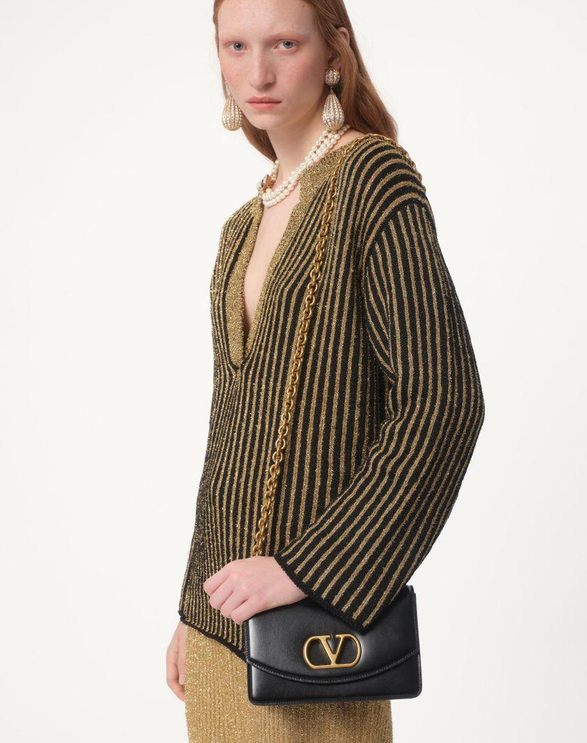 Valentino Handbags Borsa Piccola A Spalla Valentino Garavani Vain In Vitello Lucido per Donna in Nero | Valentino IT Novità