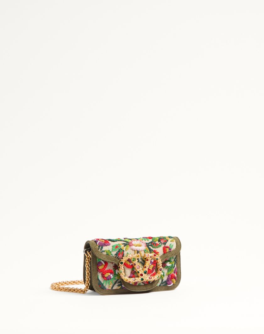 Valentino Handbags Borsa Piccola A Spalla Valentino Garavani Locò Ricamata Con Logo Gioiello per Donna in Naturale/multicolor | Valentino IT Sostegno trimestrale
