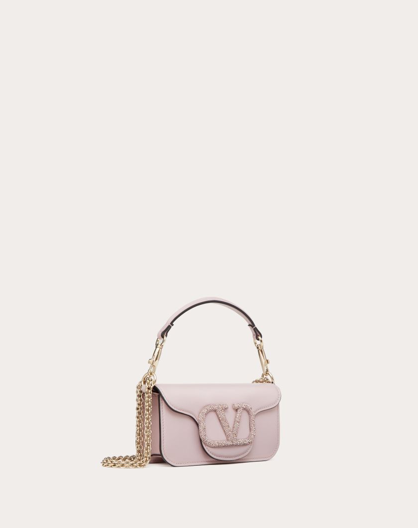Valentino Handbags Borsa Piccola A Spalla Valentino Garavani Locò Con Logo Gioiello per Donna in Water Lilac | Valentino IT Vendite Flash