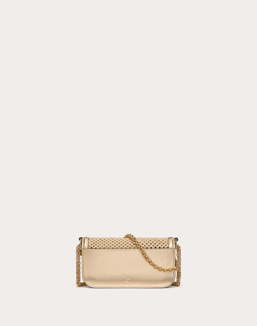 Valentino Handbags Borsa Piccola A Spalla Valentino Garavani Locò In Pelle Intrecciata Metallizzata per Donna in Oro | Valentino IT In Linea