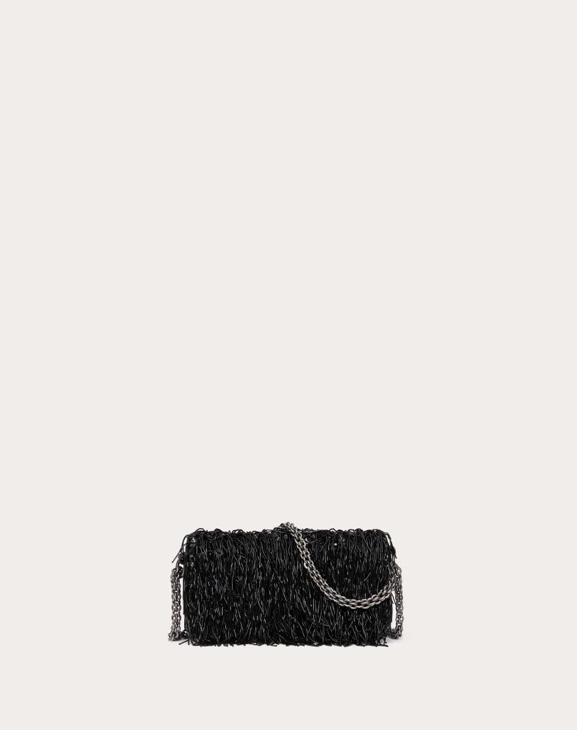 Valentino Handbags Borsa Piccola A Spalla Valentino Garavani Locò Ricamata per Donna in Nero | Valentino IT Qualità