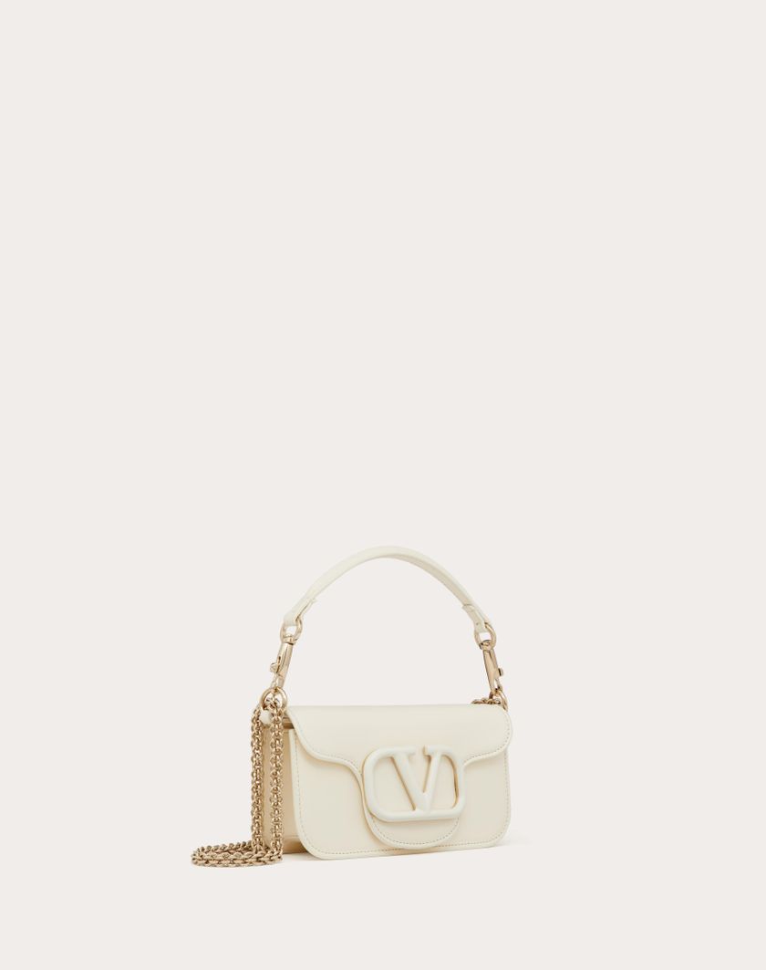 Valentino Handbags Borsa Piccola A Spalla Valentino Garavani Locò In Vitello per Donna in Avorio | Valentino IT Vendita
