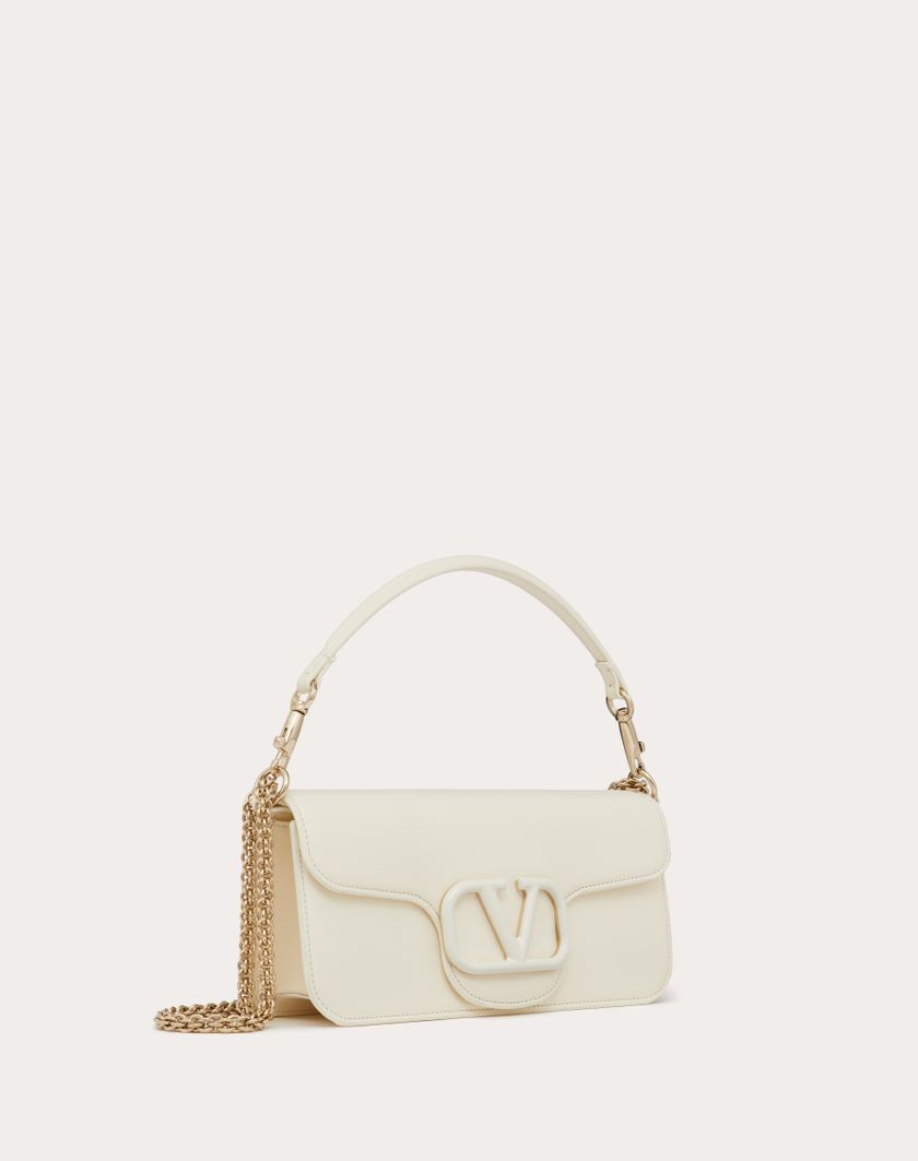 Valentino Handbags Borsa A Spalla Valentino Garavani Locò In Vitello per Donna in Avorio | Valentino IT Pezzi Unici