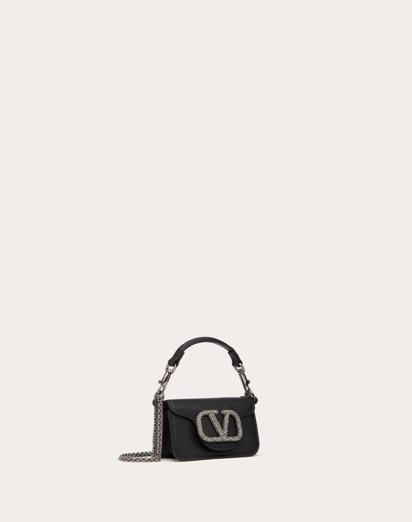 Valentino Handbags Borsa Micro Con Catena Valentino Garavani Locò Con Logo Gioiello per Donna in Nero | Valentino IT Qualità Garantita