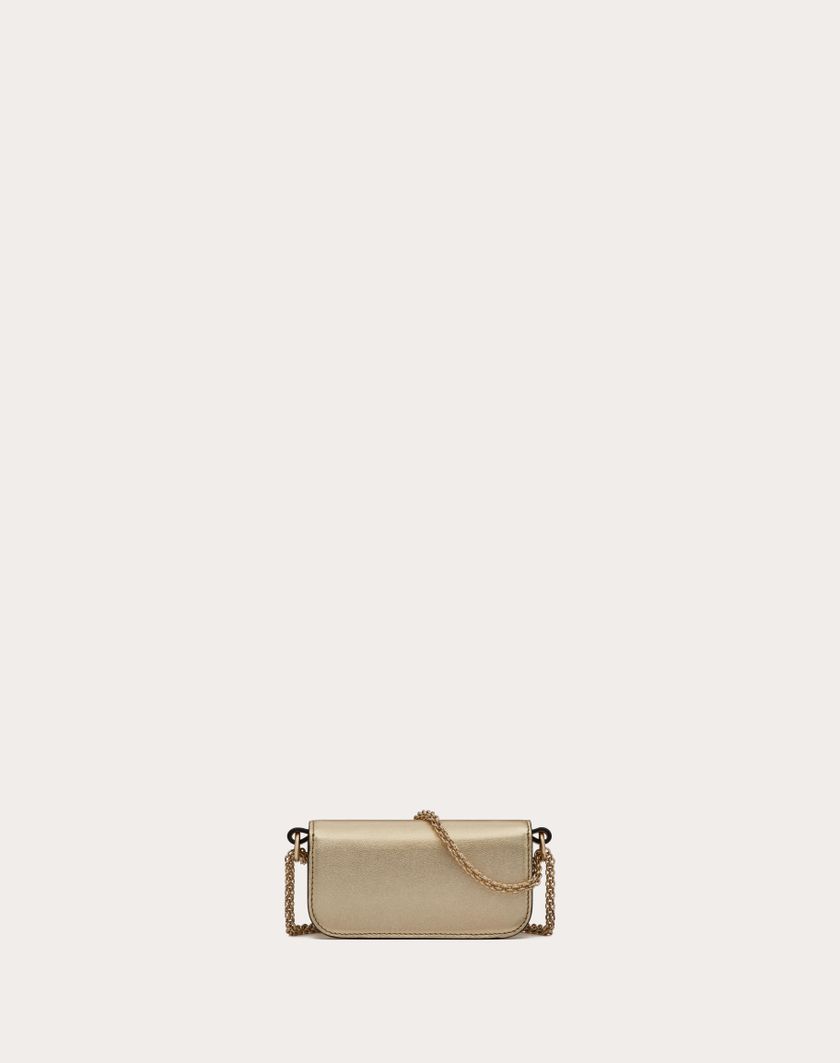 Valentino Handbags Borsa Micro Con Catena Valentino Garavani Locò Con Logo Gioiello per Donna in Platino/crystal | Valentino IT Shopping Online