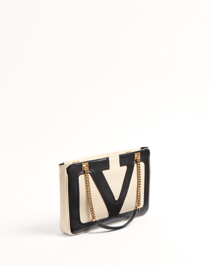 Valentino Handbags Borsa Shopping Piccola Valentino Garavani Viva Superstar In Nappa per Donna in Nero/marrone | Valentino IT Prezzo Ridotto