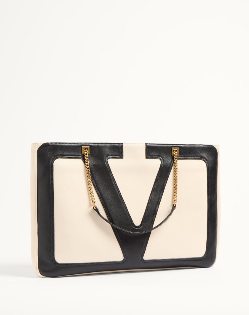 Valentino Handbags Borsa Shopping Grande Valentino Garavani Viva Superstar In Nappa per Donna in Avorio/nero | Valentino IT Convenienza