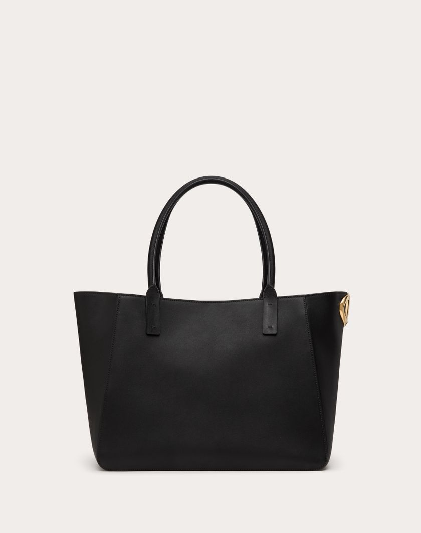 Valentino Handbags Borsa Shopping Vlogo Side In Vitello Nappato per Donna in Nero | Valentino IT 2025