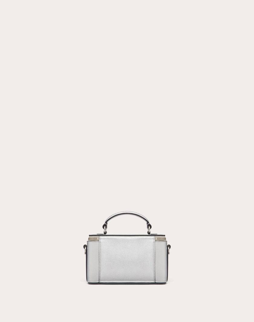 Valentino Handbags Mini Borsa A Mano Locò In Vitello Metallizzato per Donna in Argento | Valentino IT 2025