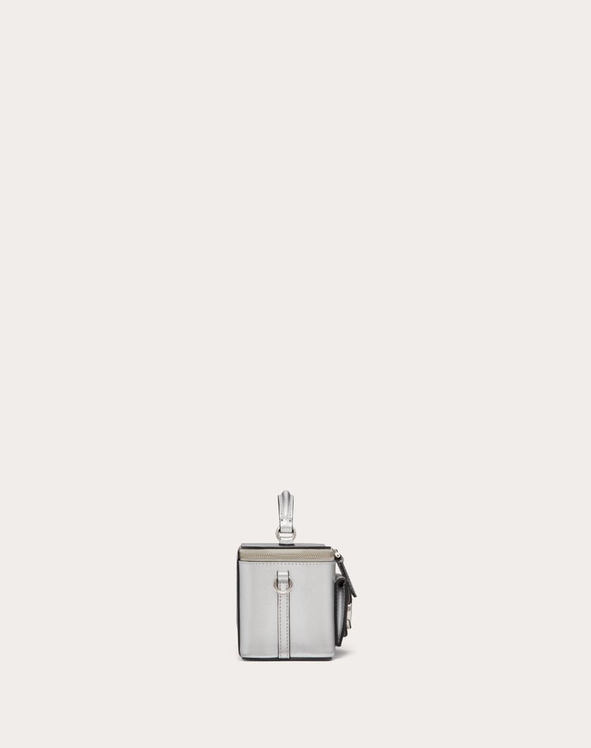 Valentino Handbags Mini Borsa A Mano Locò In Vitello Metallizzato per Donna in Argento | Valentino IT 2025