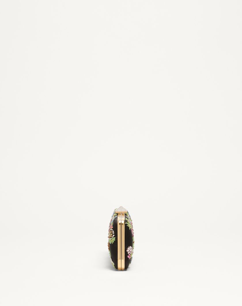 Valentino Handbags Minaudiere Carry Secrets Raso Con Ricamo Floreale per Donna in Beige | Valentino IT In Linea