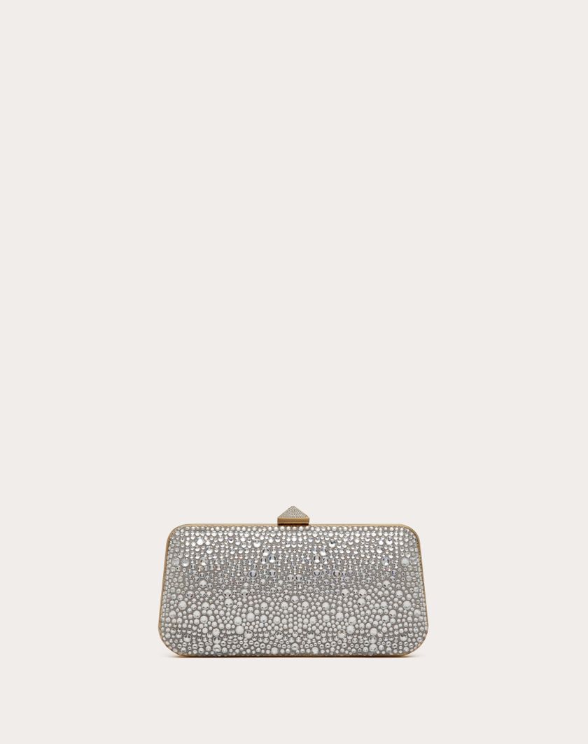 Valentino Handbags Minaudiere Carry Secrets Con Strass per Donna in Beige/crystal | Valentino IT Qualità