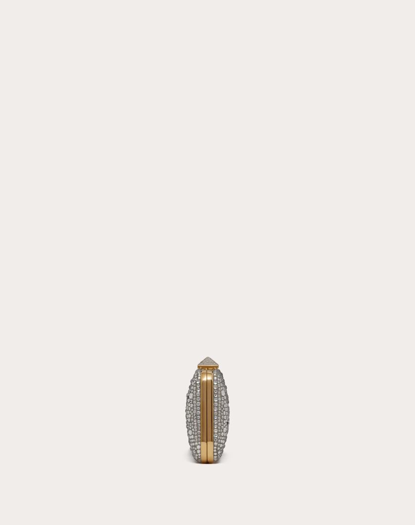 Valentino Handbags Minaudiere Carry Secrets Con Strass per Donna in Crystal | Valentino IT Vendita