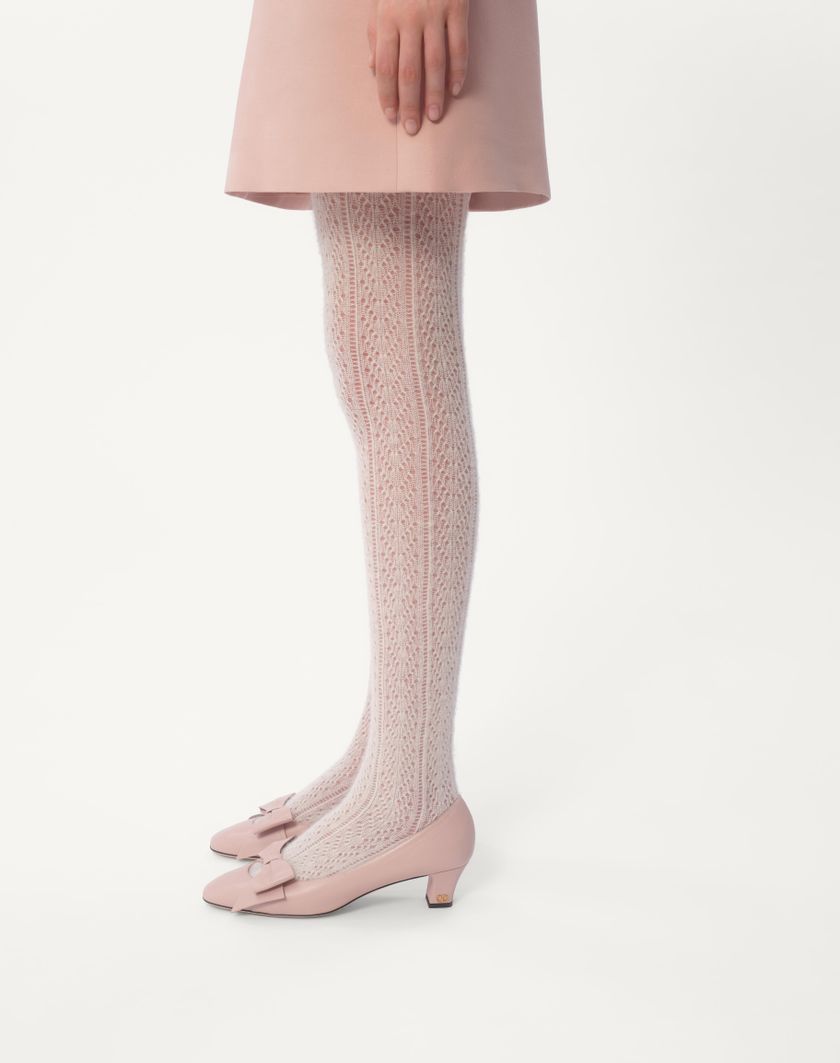 Valentino Handbags Abito Corto In Crepe Couture Ricamato per Donna in Rose Mist | Valentino IT Promozione Limitata