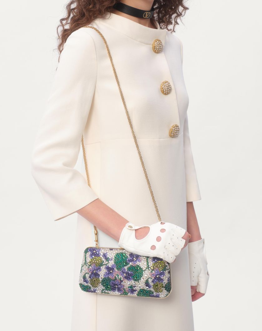 Valentino Handbags Abito Midi In Crepe Couture per Donna in Avorio | Valentino IT Nuovi prodotti