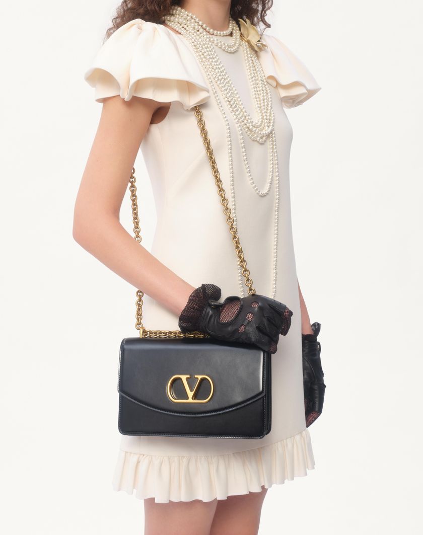 Valentino Handbags Abito Corto In Crepe Couture per Donna in Avorio | Valentino IT Vendita Economica