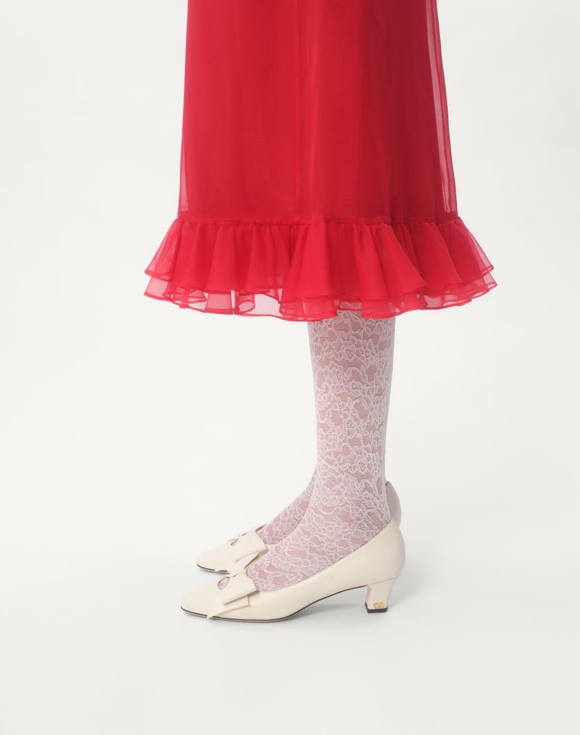Valentino Handbags Abito Midi In Organza per Donna in Rosso | Valentino IT Moda