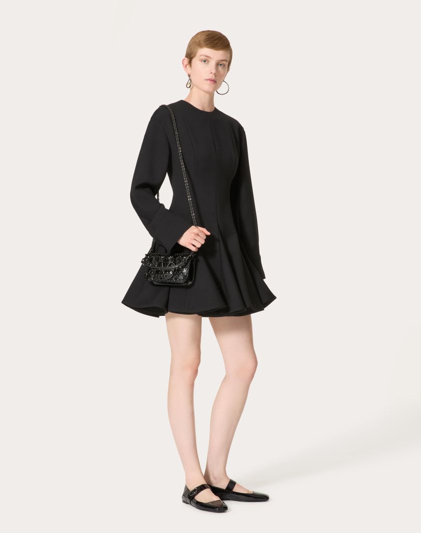 Valentino Handbags Abito Corto In Luxury Crepe per Donna in Nero | Valentino IT Qualità