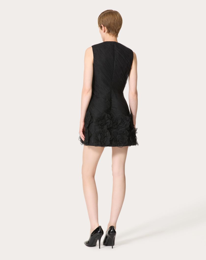 Valentino Handbags Abito Corto In Tulle Illusione Ricamato per Donna in Nero | Valentino IT Latest stili