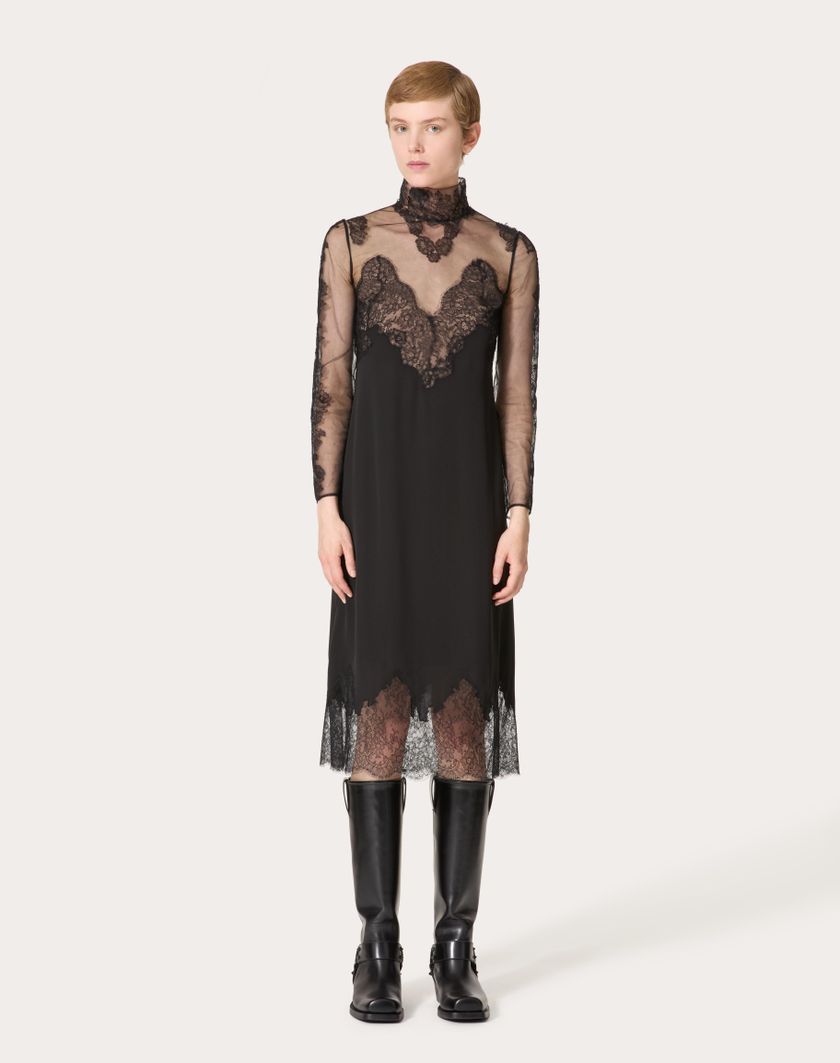 Valentino Handbags Abito Midi per Donna in Nero | Valentino IT Acquista Ora