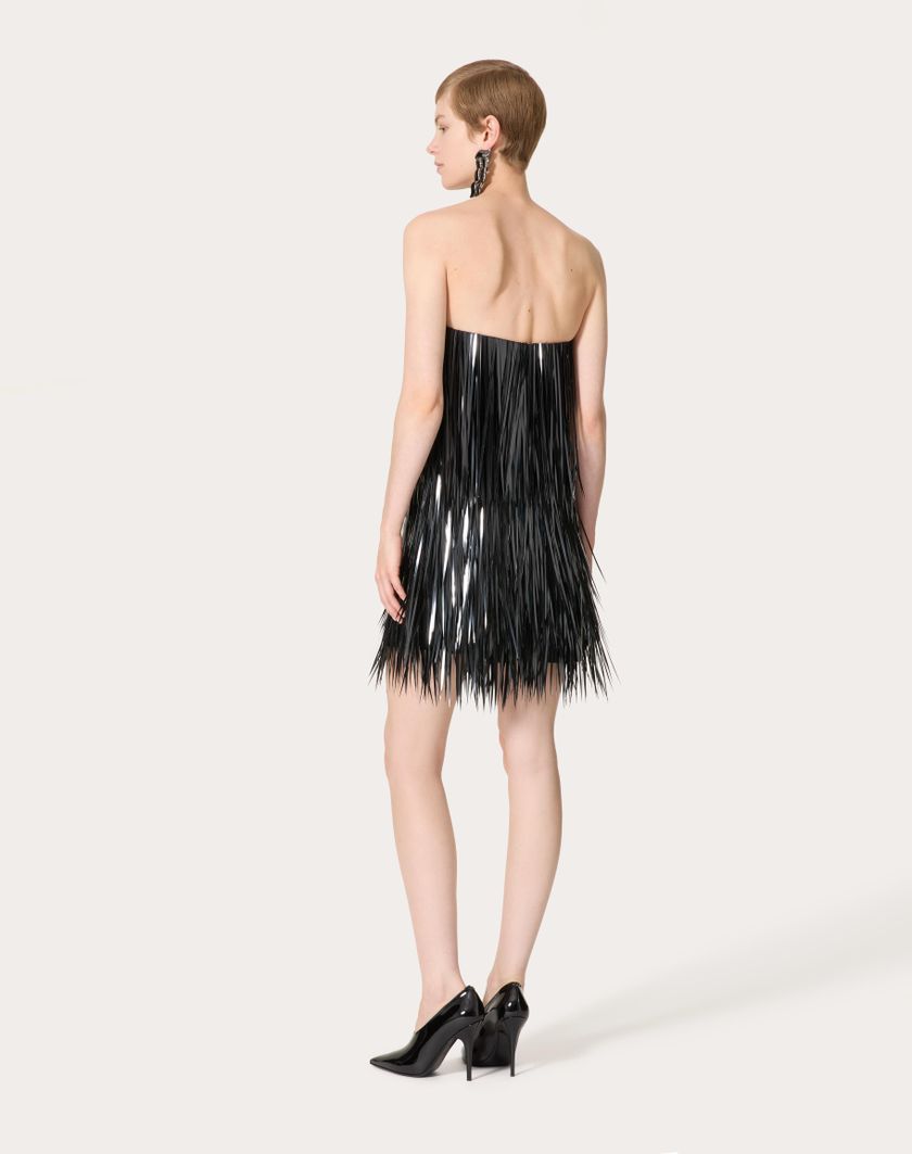 Valentino Handbags Abito Corto In Organza Ricamato per Donna in Nero | Valentino IT Affare Del Giorno