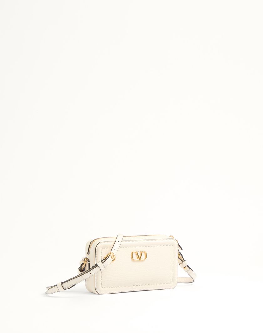 Valentino Handbags Mini Borsa A Tracolla Valentino Garavani Alltime In Vitello Granato per Donna in Avorio | Valentino IT Economico
