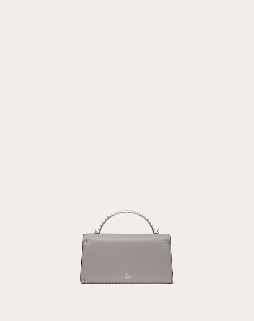 Valentino Handbags Mini Borsa A Mano Rockstud In Vitello per Donna in Grigio | Valentino IT Online