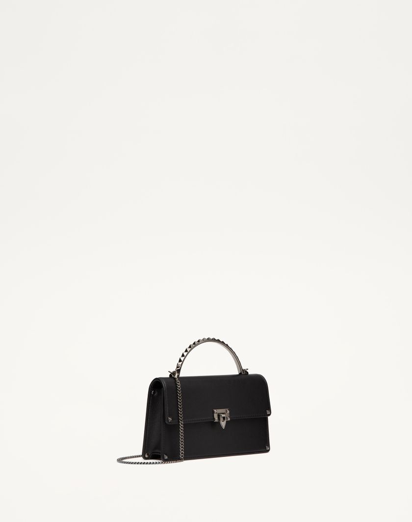 Valentino Handbags Mini Borsa A Mano Rockstud In Vitello per Donna in Nero | Valentino IT In Vendita