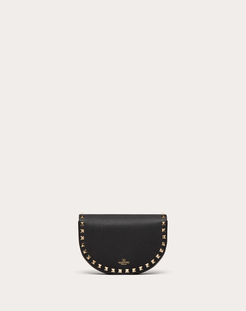 Valentino Handbags Mini Borsa A Tracolla Rockstud In Vitello Granato per Donna in Nero | Valentino IT Saldi