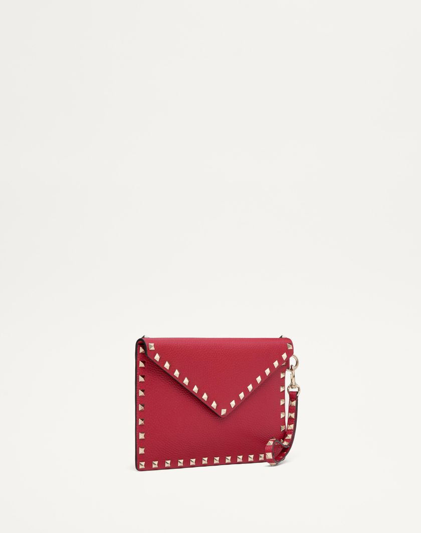 Valentino Handbags Pouch Rockstud In Vitello Granato per Donna in Rosso V. | Valentino IT Vendita Economica
