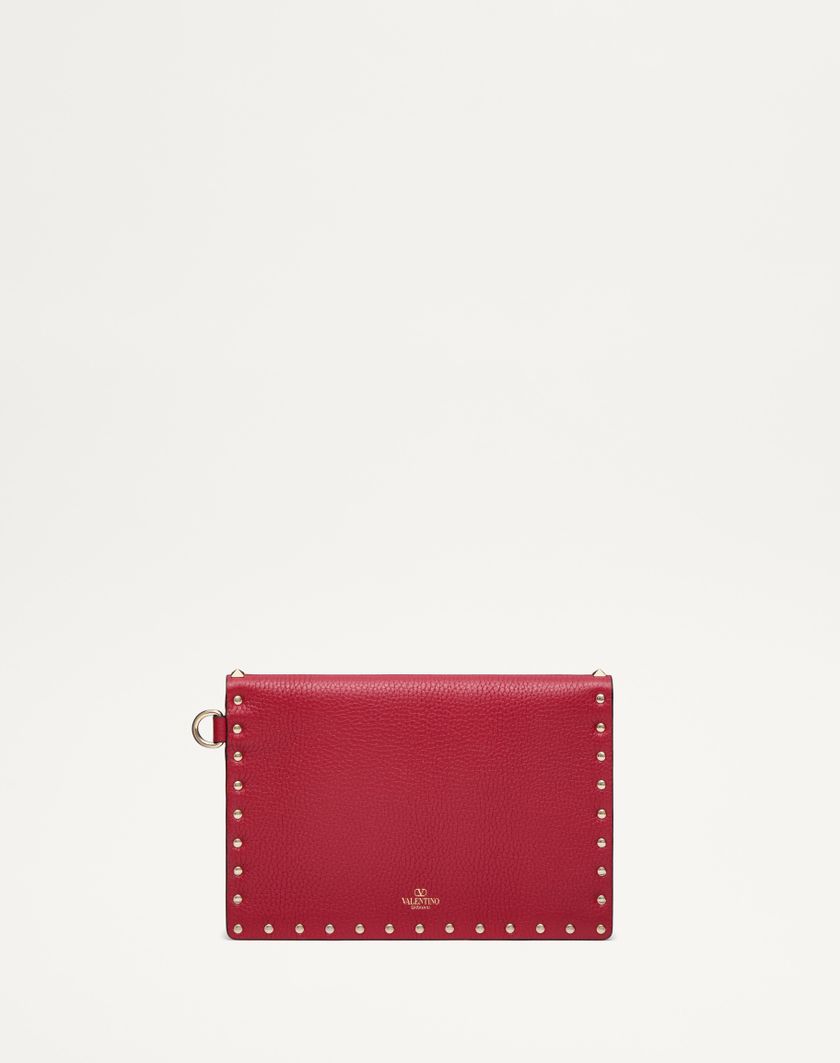 Valentino Handbags Pouch Rockstud In Vitello Granato per Donna in Rosso V. | Valentino IT Vendita Economica