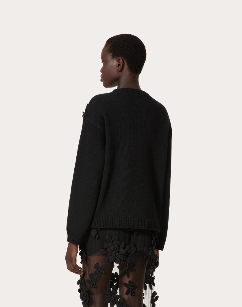 Valentino Handbags Maglia In Lana Ricamata per Donna in Nero | Valentino IT Prezzo Ridotto