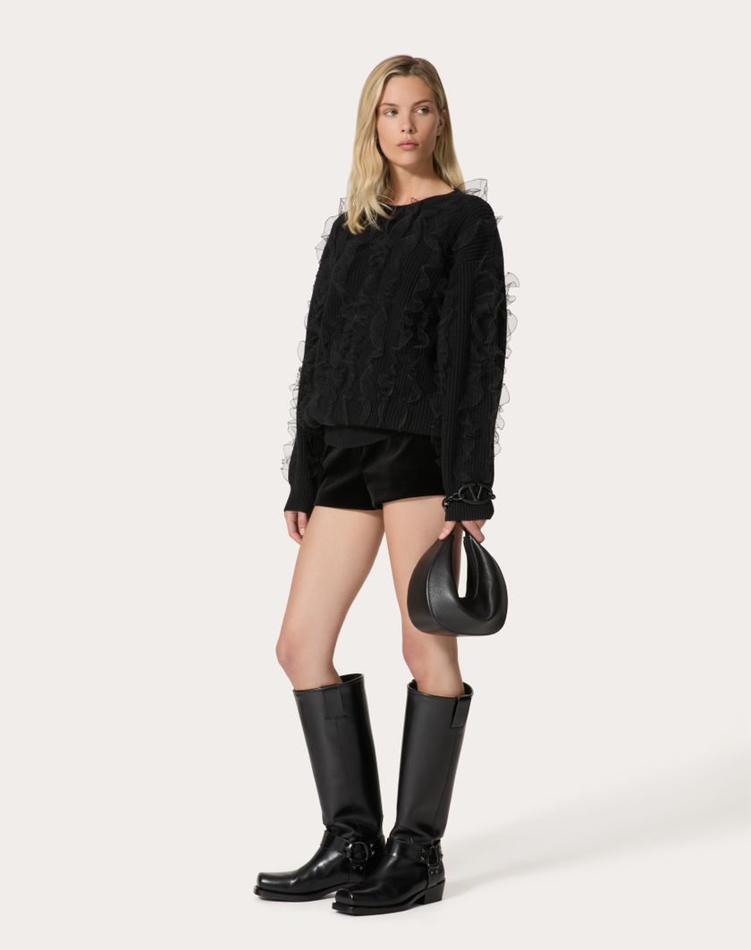 Valentino Handbags Short In Velluto per Donna in Nero | Valentino IT Sconto