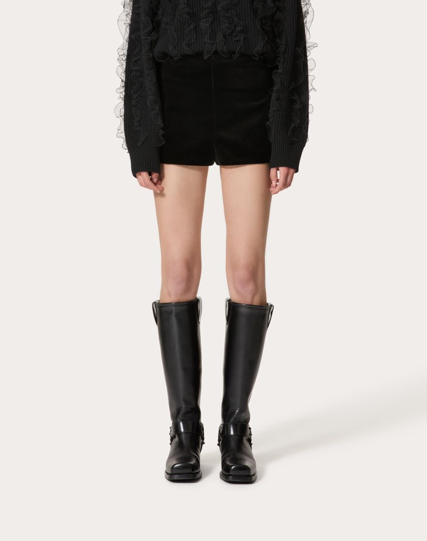 Valentino Handbags Short In Velluto per Donna in Nero | Valentino IT Sconto