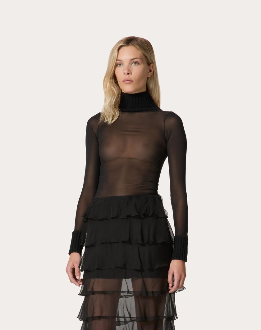 Valentino Handbags T-shirt In Jersey per Donna in Nero | Valentino IT Offerta